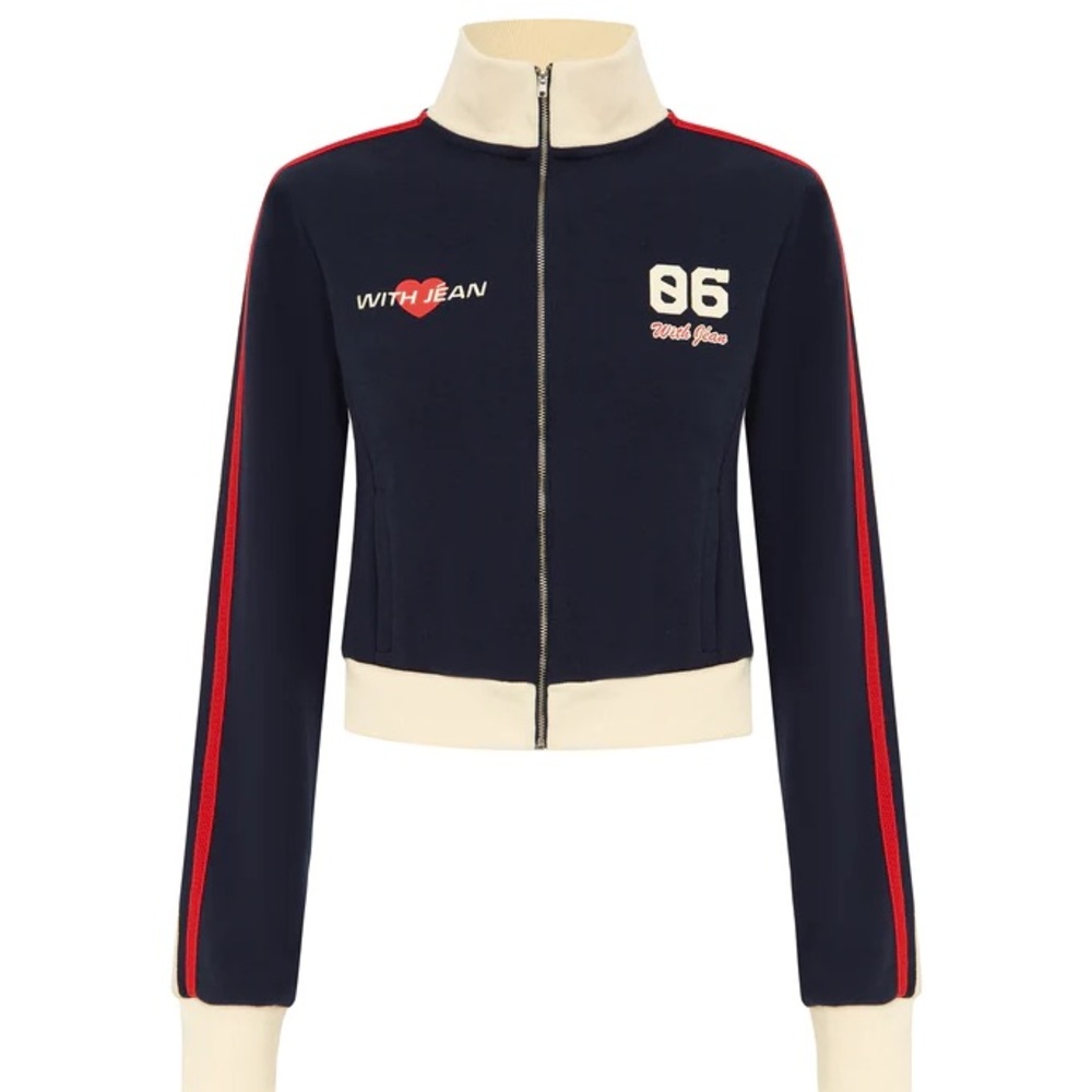 WITH JEAN MVP zip through in navy blue
